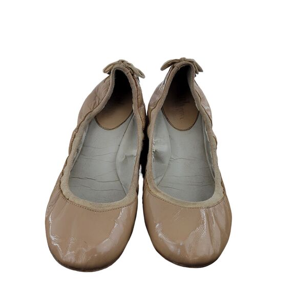 Maria Sharapova x Cole Haan Ballet Flats Size 7.5 B Neutral Beige Patent Leather - Picture 4 of 9